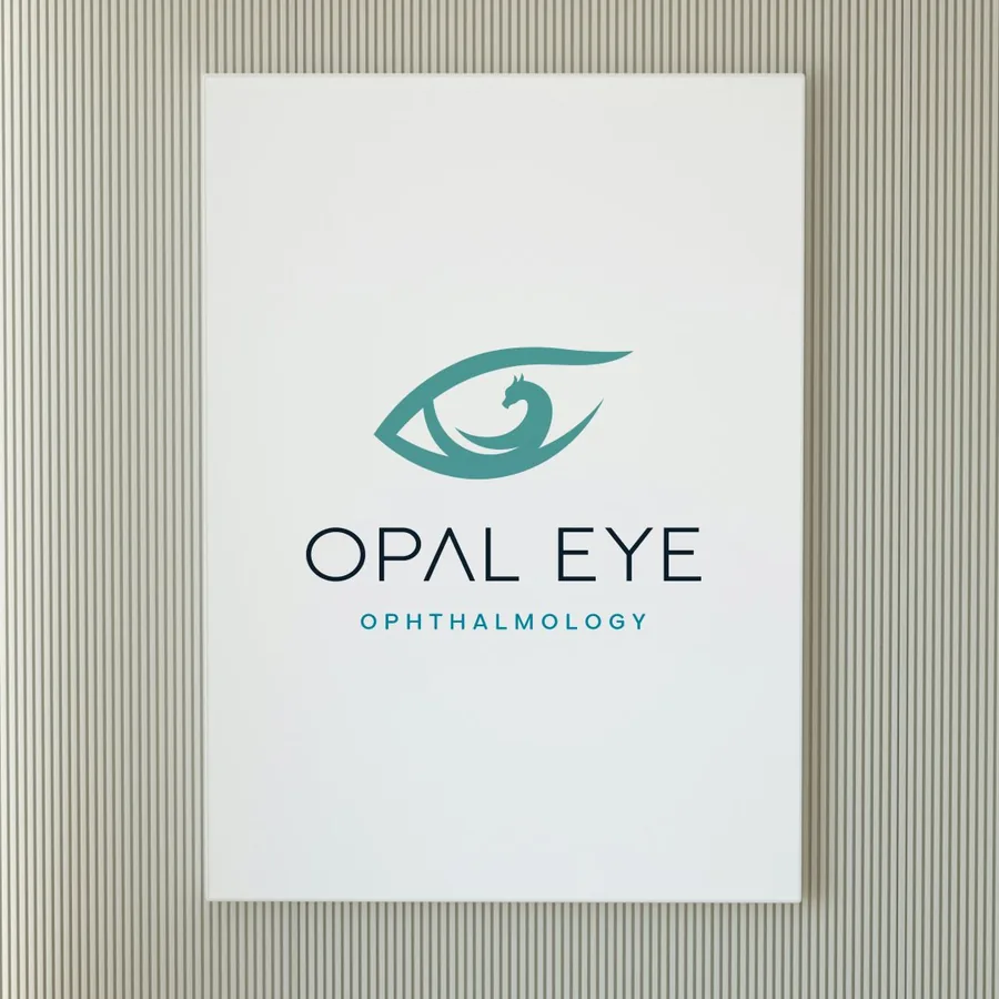 Opal Eye brand on a sign