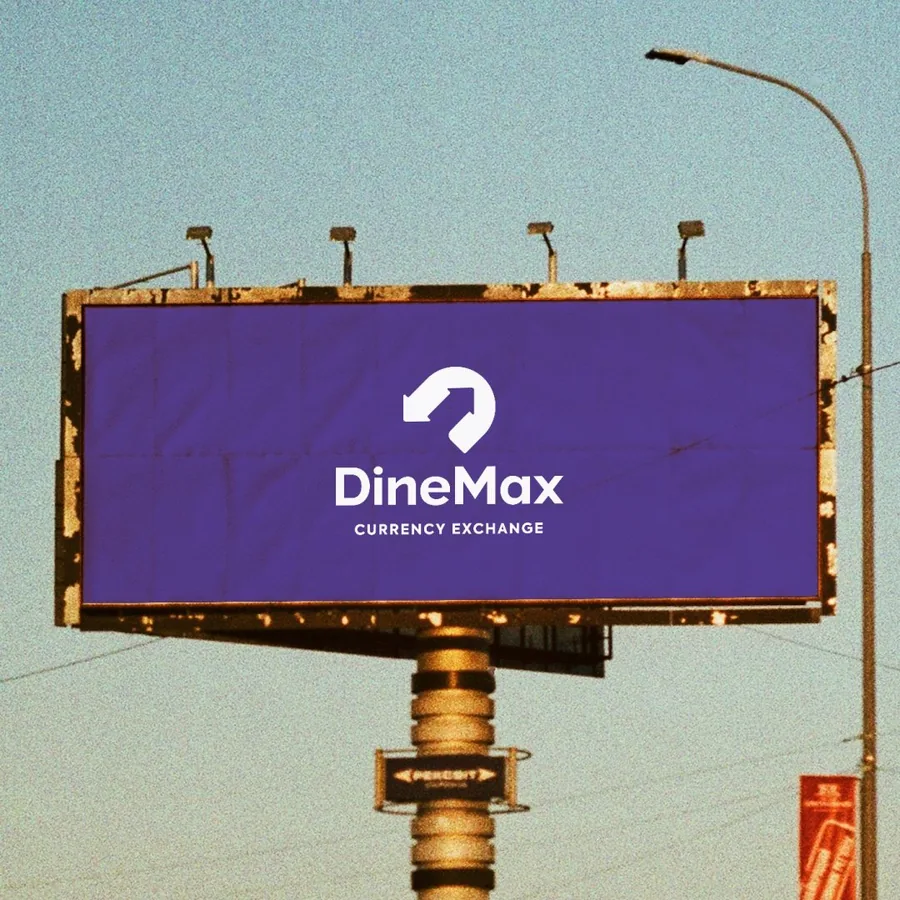 DineMax brand on a billboard